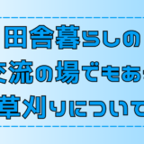 【田舎暮らし】草刈りはご近所さんとの交流の場！参加しないとどうなる？【地方移住】